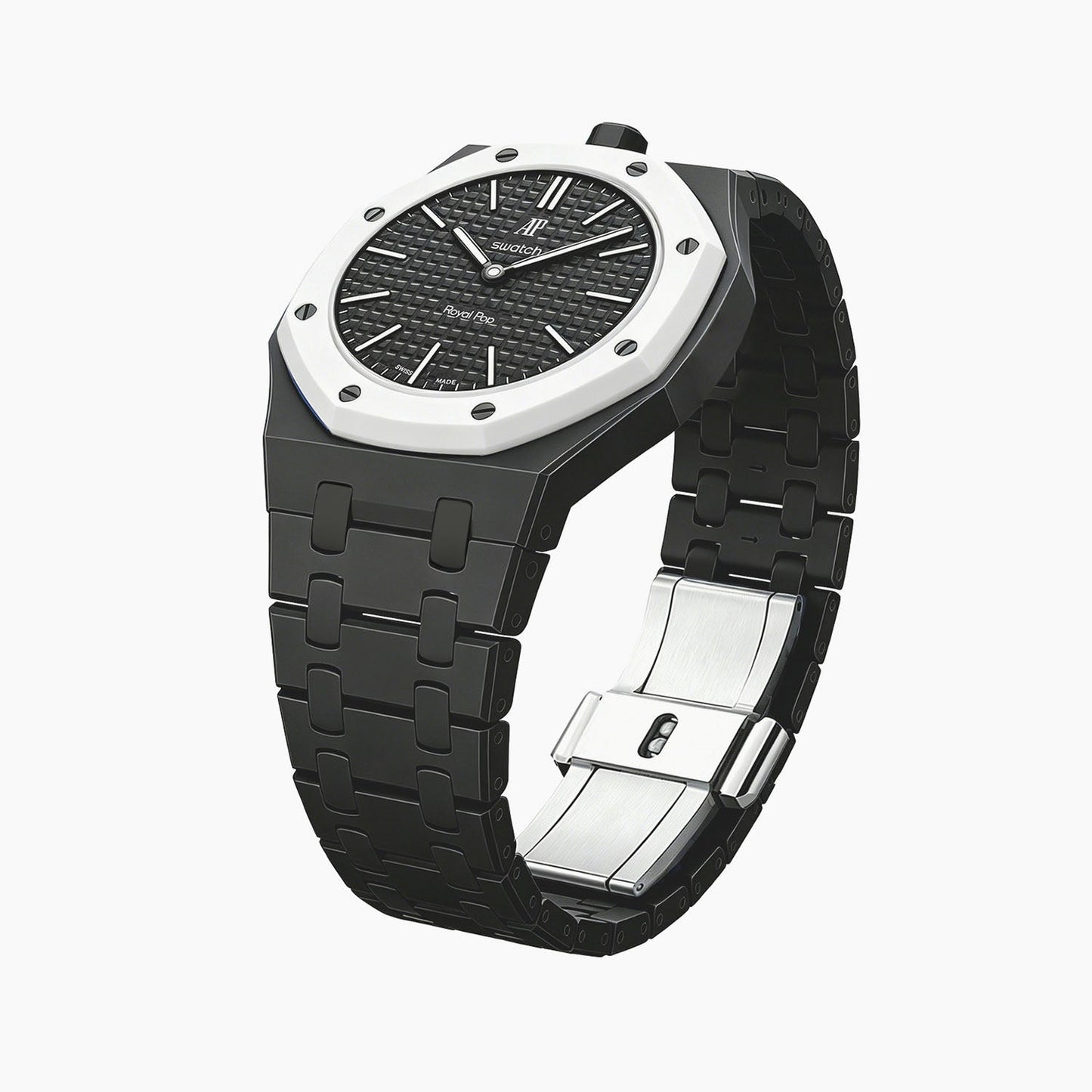 Audemars Piguet x Swatch Royal Pop "OCHO NEGRO" 40 mm + Ceramic Case-Strap