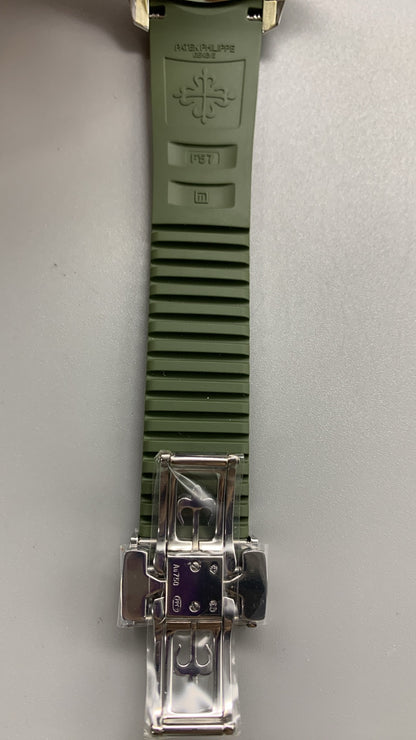 Patek Philippe Aquanaut 3285 V3 – AAA+ 5968G-010 Chronograph White Gold Khaki Green Dial (2023)