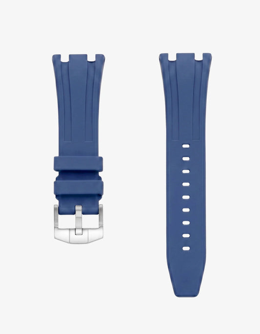 Rubber Strap Lan Bá Dark Blue For AP x Swatch Royal Pop
