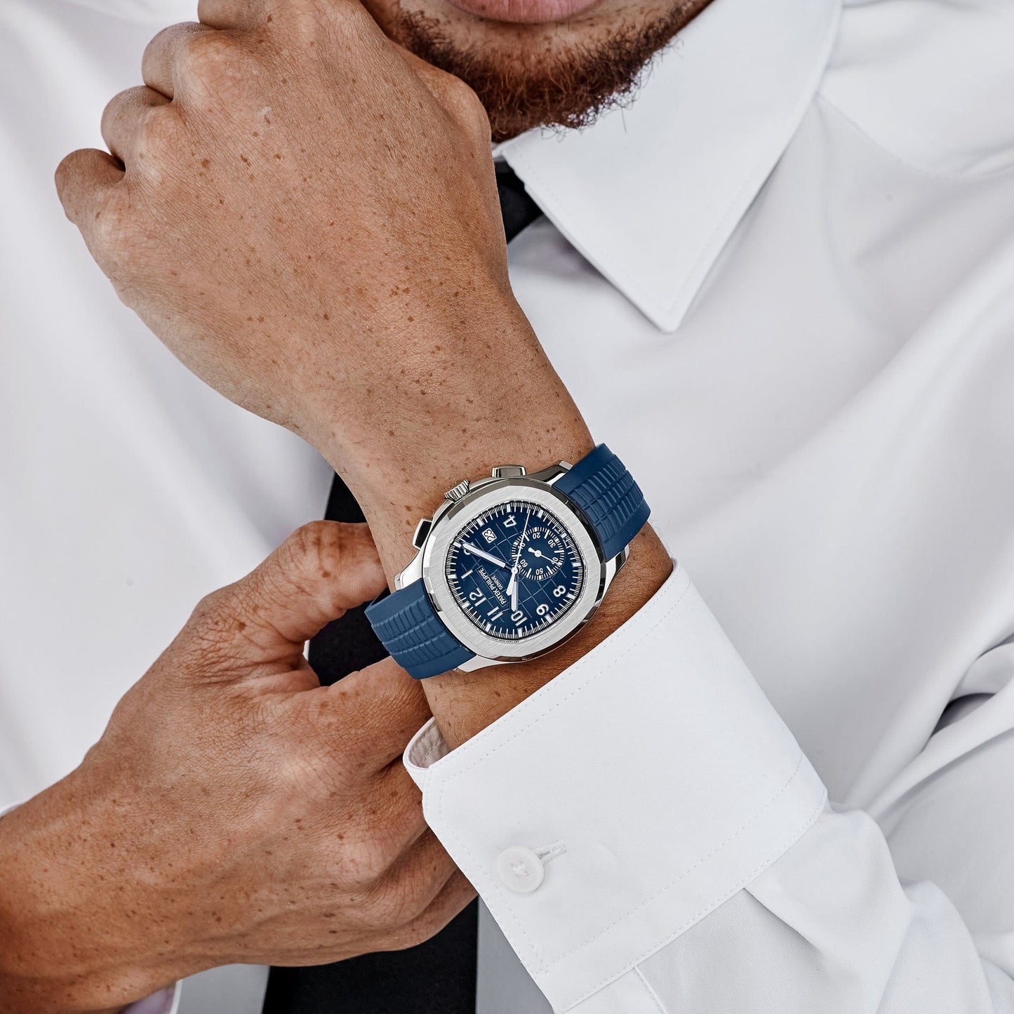 Patek Philippe Aquanaut 3285 V3 – Super Clone Suisse 5968G-001 Or Blanc Cadran Bleu (2025)