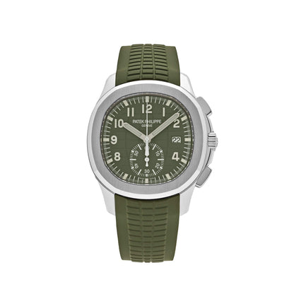 Patek Philippe Aquanaut 3285 V3 – Chronographe Super Clone Suisse 5968G-010 Or Blanc Cadran Vert Kaki (2023)