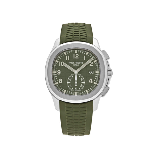 Patek Philippe Aquanaut 3285 V3 – Chronographe Super Clone Suisse 5968G-010 Or Blanc Cadran Vert Kaki (2023)