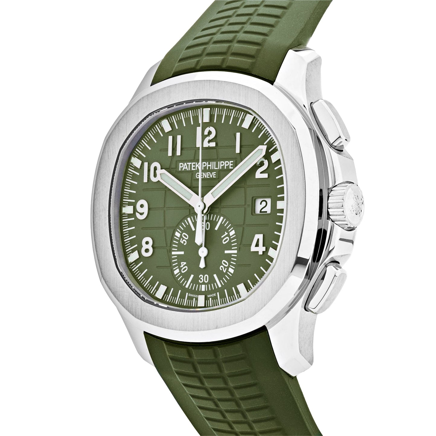 Patek Philippe Aquanaut 3285 V3 – Chronographe Super Clone Suisse 5968G-010 Or Blanc Cadran Vert Kaki (2023)