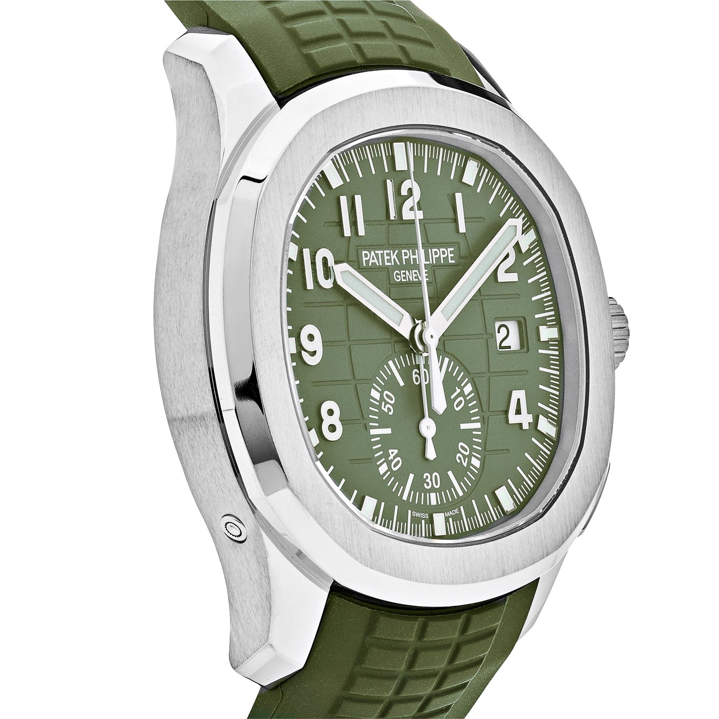 Patek Philippe Aquanaut 3285 V3 – Chronographe Super Clone Suisse 5968G-010 Or Blanc Cadran Vert Kaki (2023)