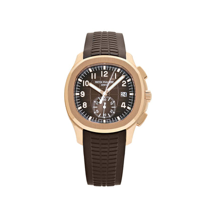 Chronographe Patek Philippe Aquanaut 5968R-001, cadran brun, or rose