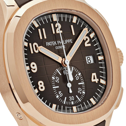 Chronographe Patek Philippe Aquanaut 5968R-001, cadran brun, or rose