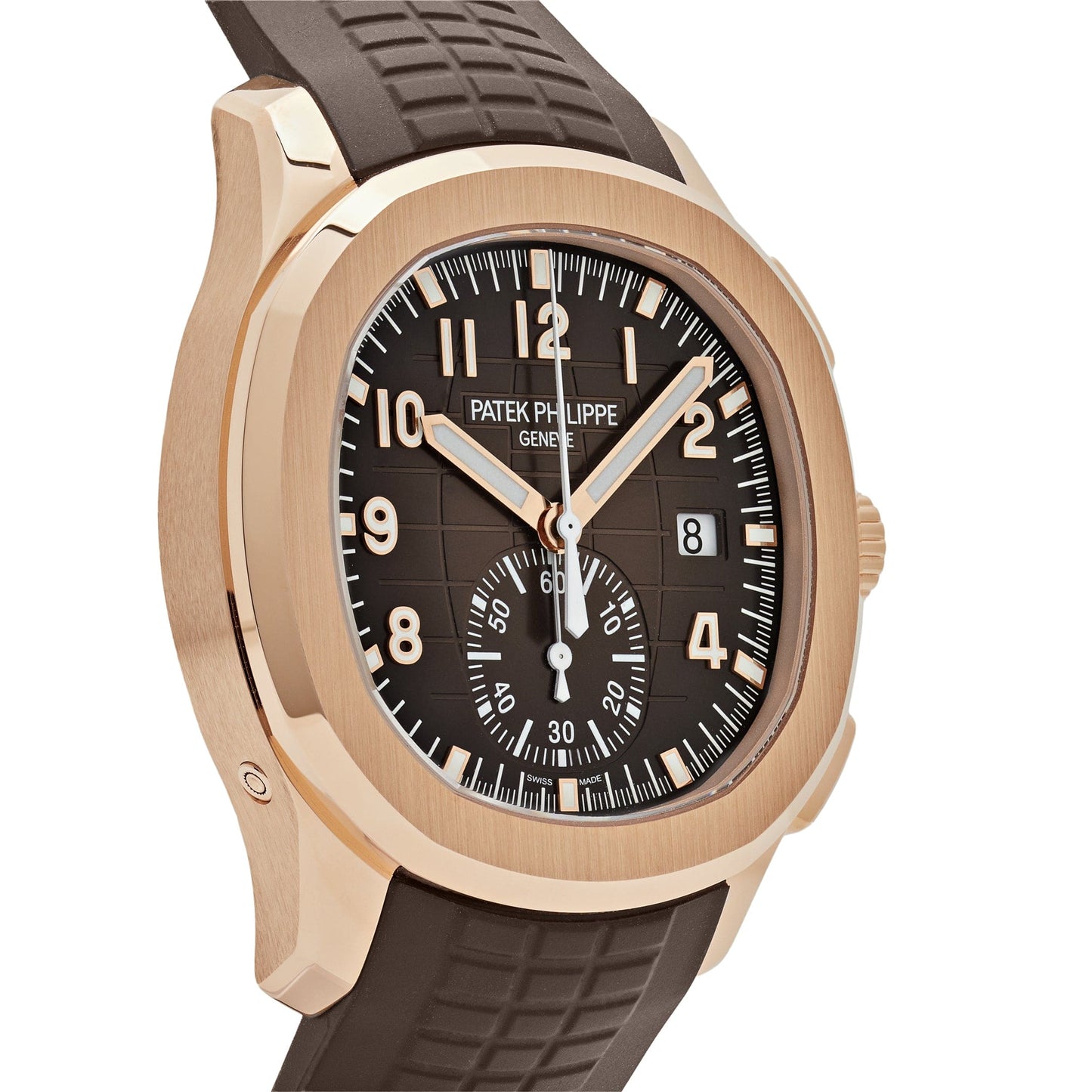 Chronographe Patek Philippe Aquanaut 5968R-001, cadran brun, or rose