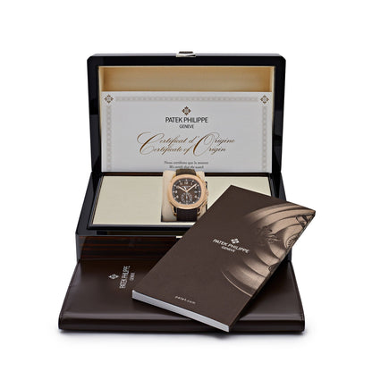 Chronographe Patek Philippe Aquanaut 5968R-001, cadran brun, or rose