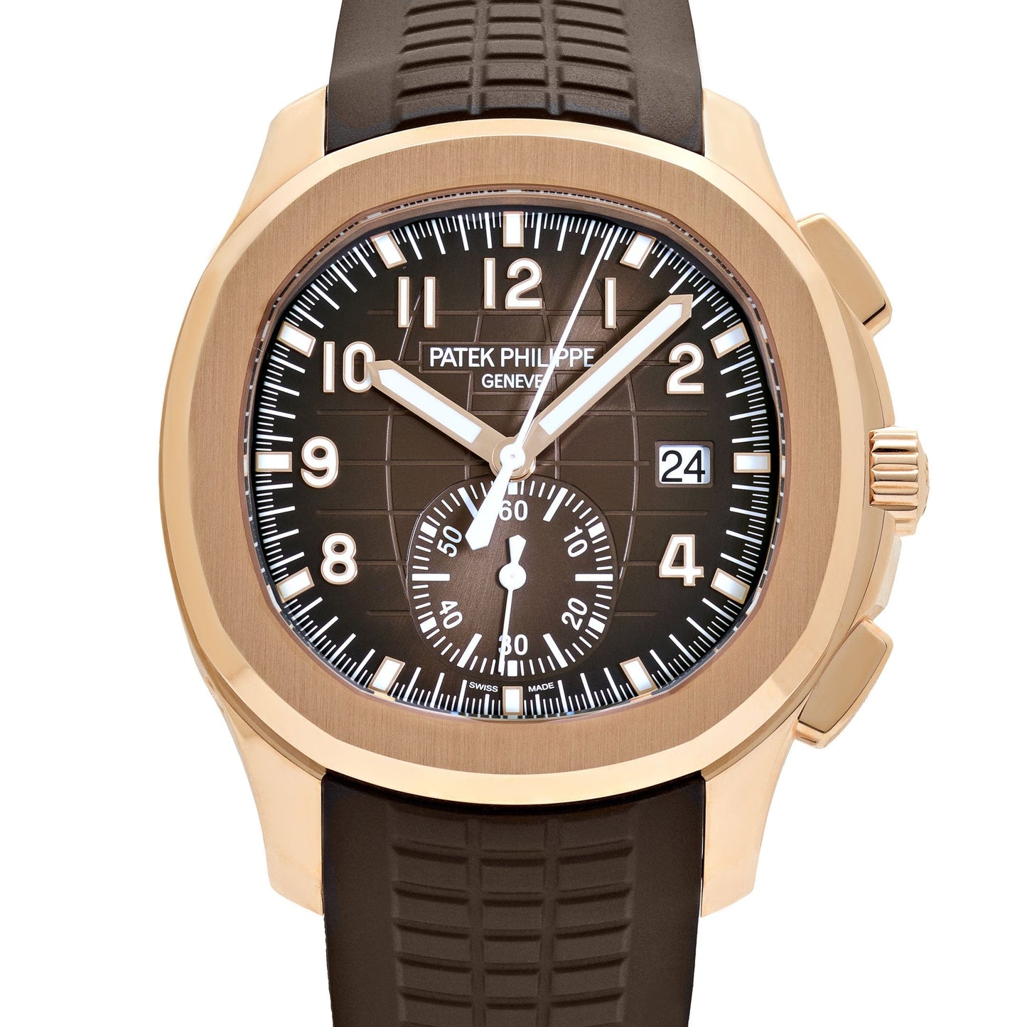 Chronographe Patek Philippe Aquanaut 5968R-001, cadran brun, or rose