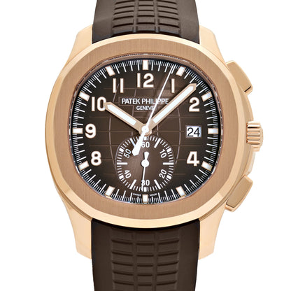 Chronographe Patek Philippe Aquanaut 5968R-001, cadran brun, or rose