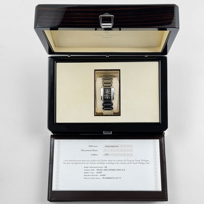 Patek Philippe Twenty-4 4910/1200A-010 « Femme » Acier Inoxydable Cadran Gris Lunette Diamants Quartz (2024)