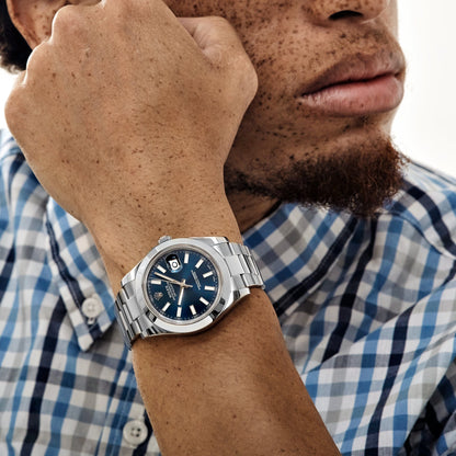 Rolex Datejust 41 116300 Acier inoxydable Cadran bleu Oyster