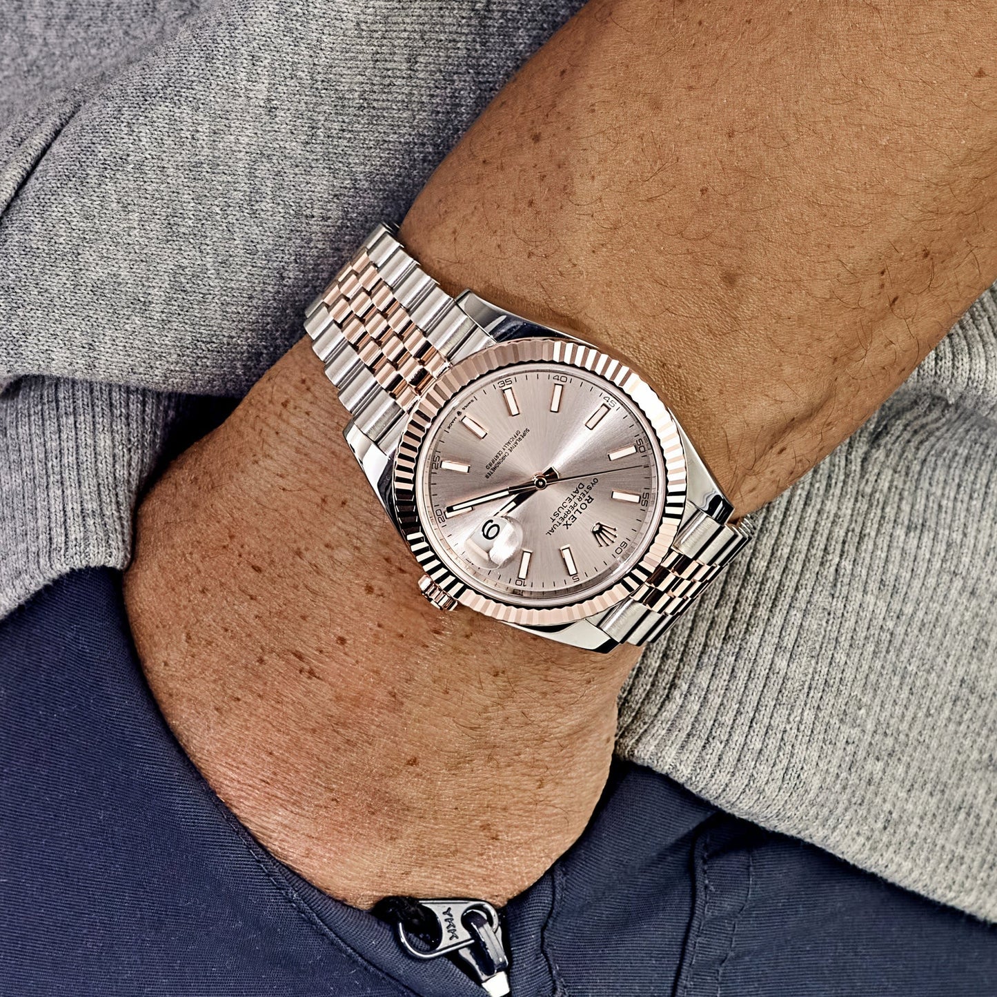 Rolex Datejust 41 126331 Or rose Acier inoxydable Cadran Sundust Édition Jubilee (2024)