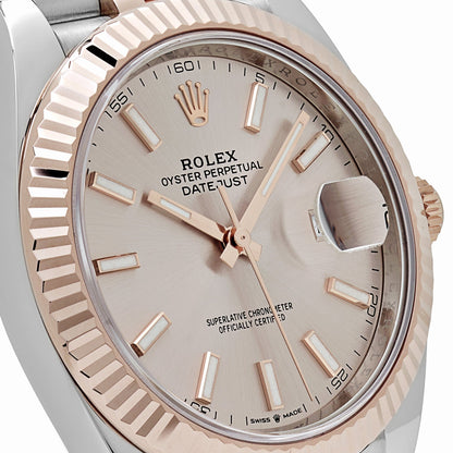 Rolex Datejust 41 126331 Or rose Acier inoxydable Cadran Sundust Édition Jubilee (2024)