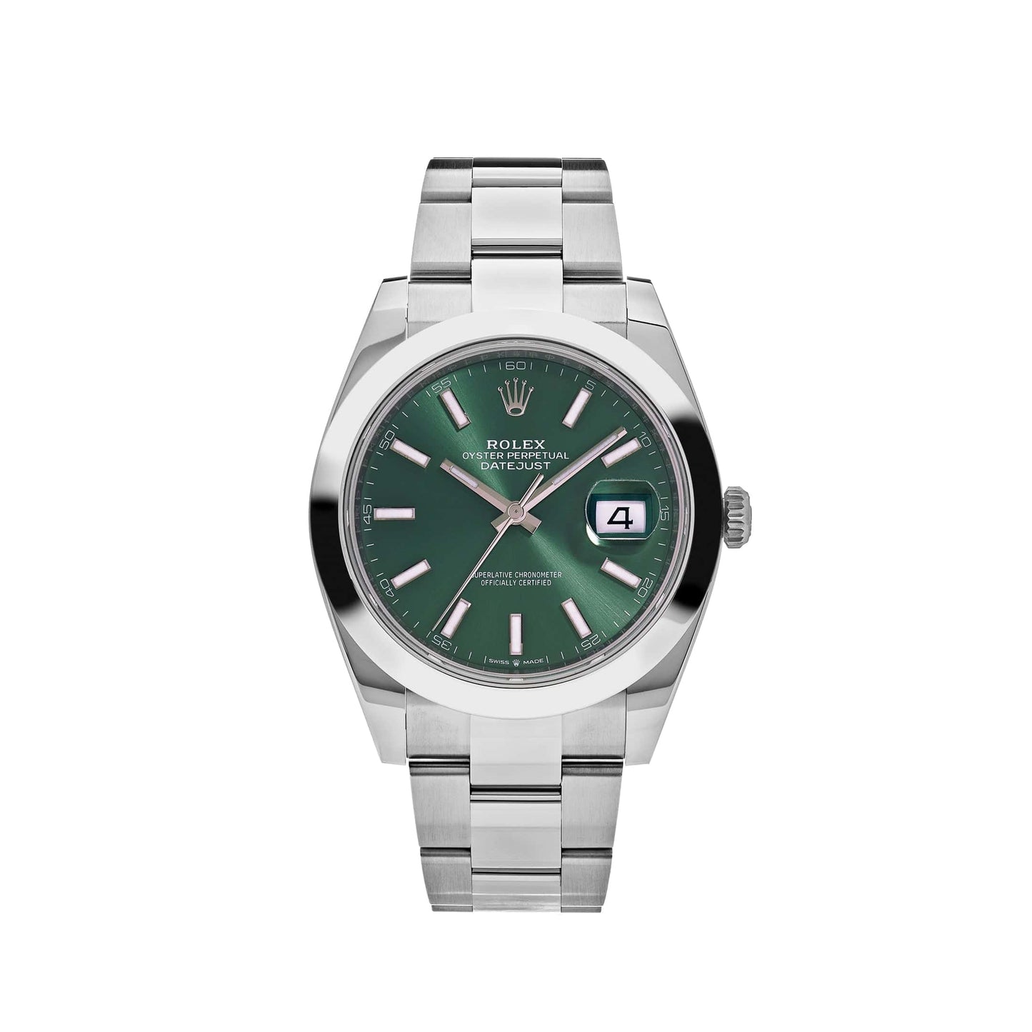 Rolex Datejust 41 126300 Acier inoxydable Cadran vert Oyster (2025)