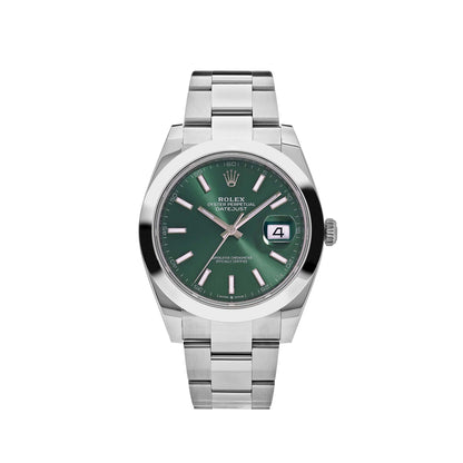 Rolex Datejust 41 126300 Acier inoxydable Cadran vert Oyster (2025)