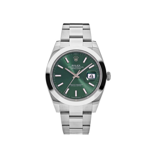Rolex Datejust 41 126300 Acier inoxydable Cadran vert Oyster (2025)