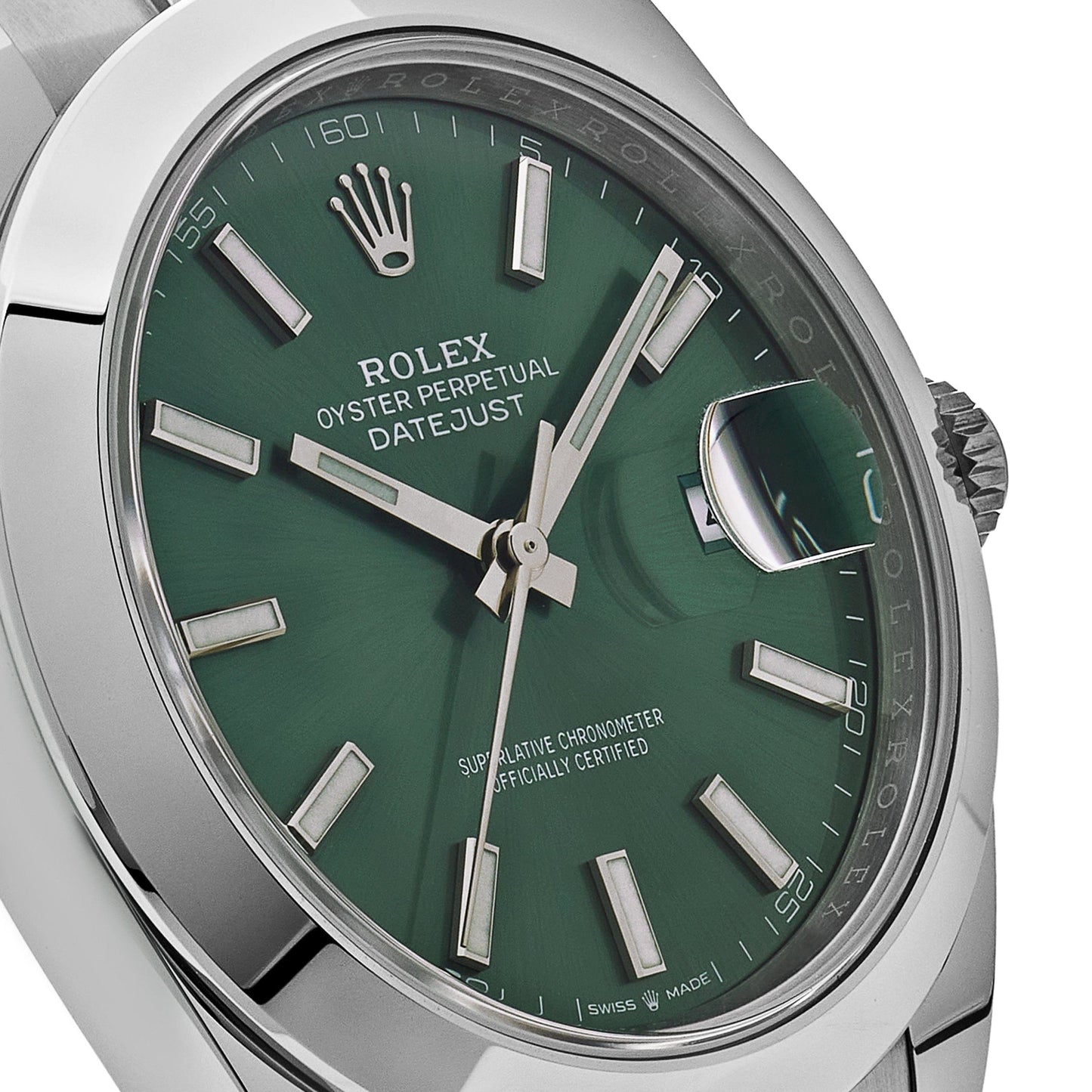Rolex Datejust 41 126300 Acier inoxydable Cadran vert Oyster (2025)