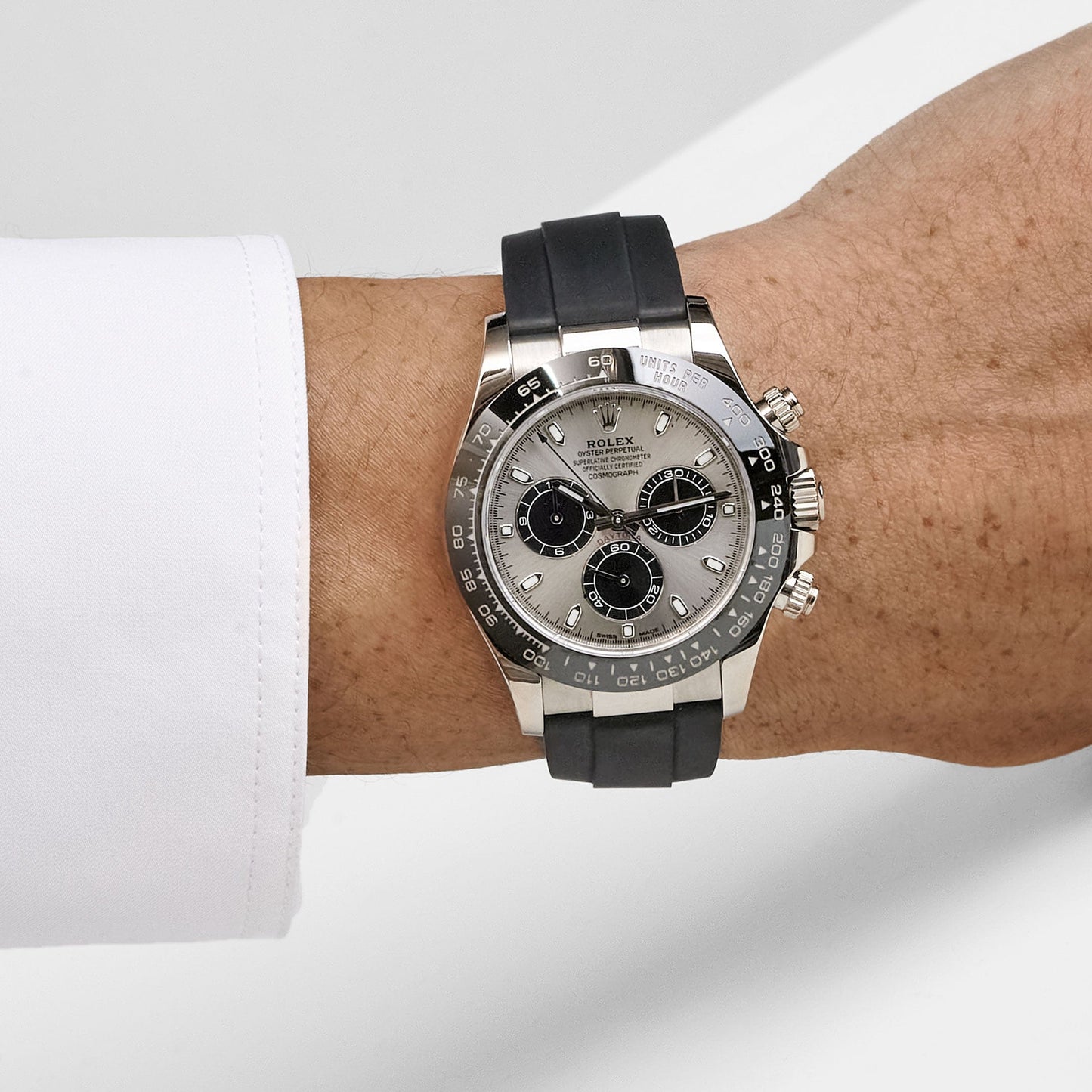 Rolex Daytona 116519LN « Ghost » en or blanc, acier et cadran noir brillant