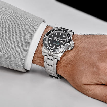 Rolex GMT-Master II 3285 V3 – Super Clone Suisse 126710GRNR « Bruce Wayne » Acier inoxydable Cadran noir Oyster (2025)