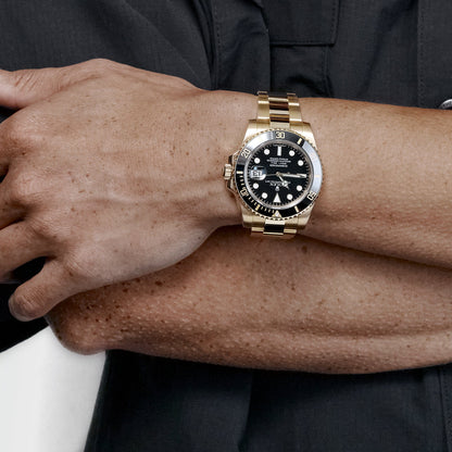 Rolex Submariner Date 116618LN Or jaune Cadran noir